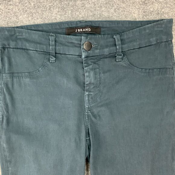 J Brand Anja Jeans Womens 25 Slate Luxe Sateen Cuffed Ankle Cropped Mid Rise - Picture 3 of 15